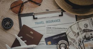 Travel documents and visas checklist with passport and boarding pass